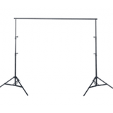 3m W x 4.5m H Black Photography Muslin Backdrop With Backdrop Stand