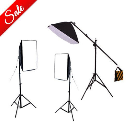 3 Head Continuous Economy Softbox Daylight Kit