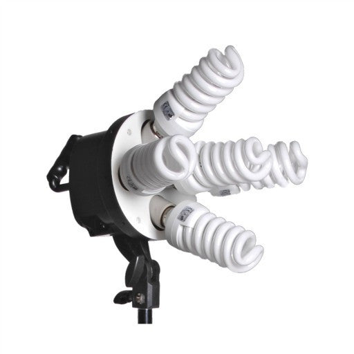 3 Head Powerful 5 Lamp Video Lighting Kit  With Boom arm