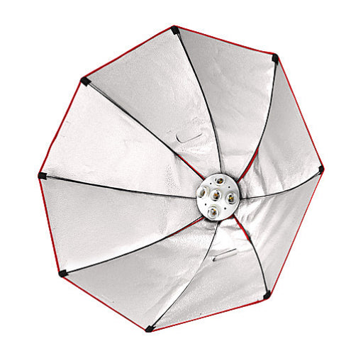2 Head Powerful 5 Lamp Octagonal Softbox Light Equipment with Backdrop & Support System Kit
